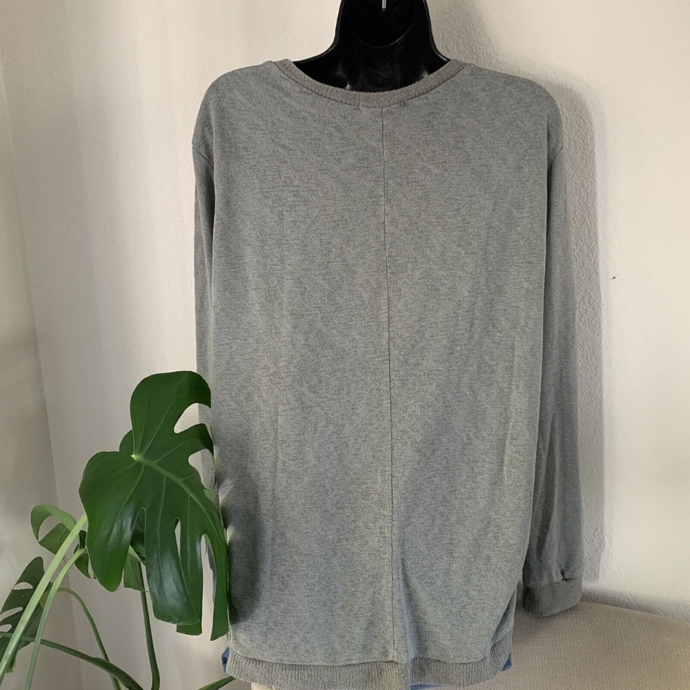 Anthropologie Sleep Till Noon Breezy Sunday Tunic Top M Moss Green Long Sleeve - Picture 8 of 10